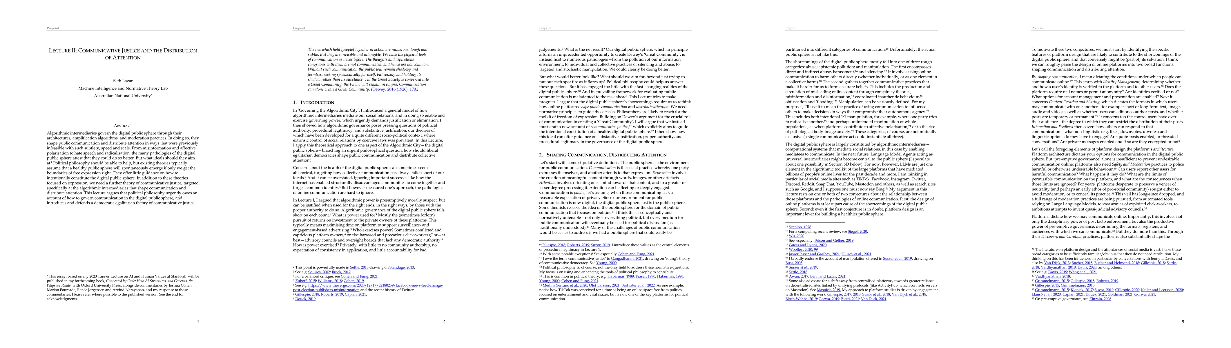 Thumbnail for Lecture II: Communicative Justice and the Distribution of Attention