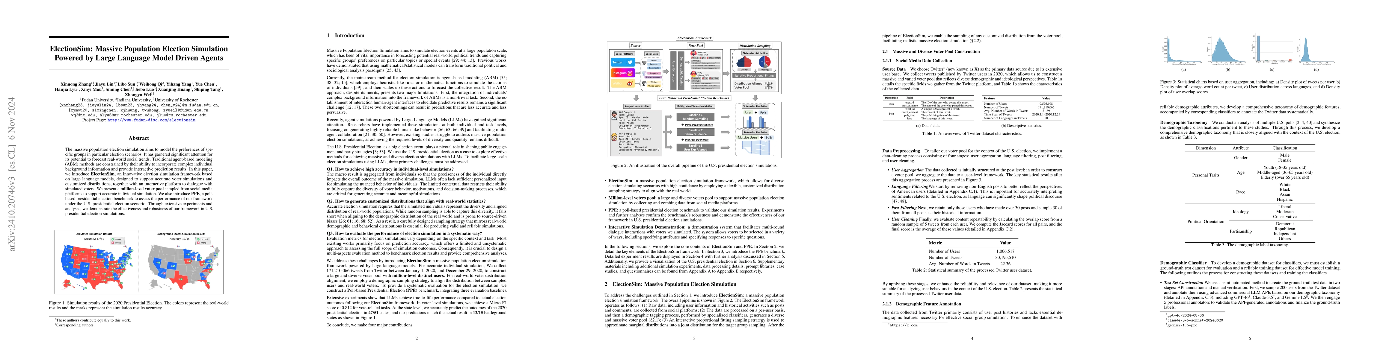 Thumbnail for ElectionSim: Massive Population Election Simulation Powered by Large
  Language Model Driven Agents