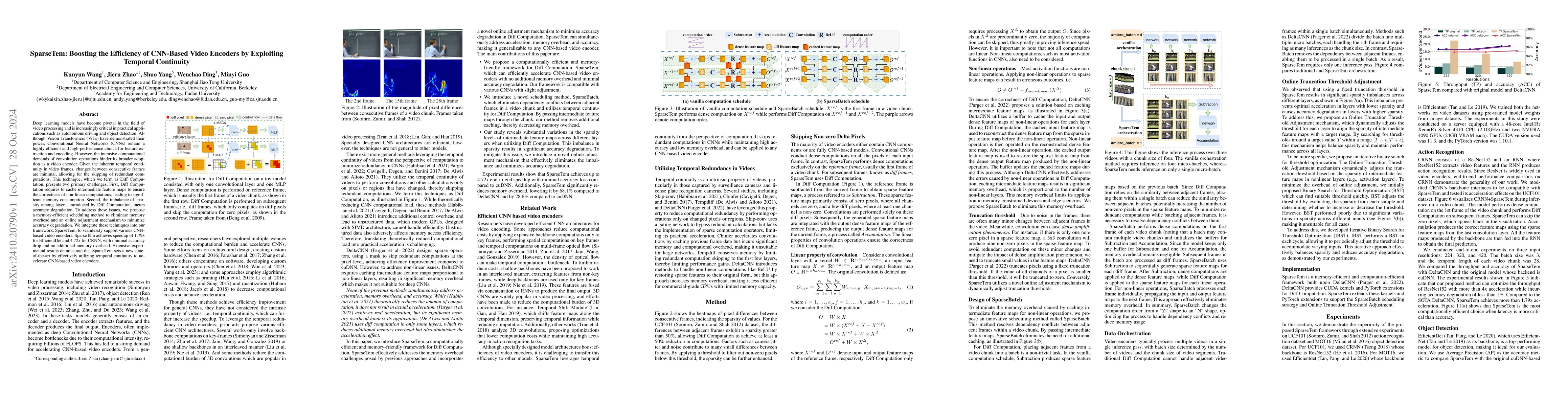 Thumbnail for SparseTem: Boosting the Efficiency of CNN-Based Video Encoders by
  Exploiting Temporal Continuity