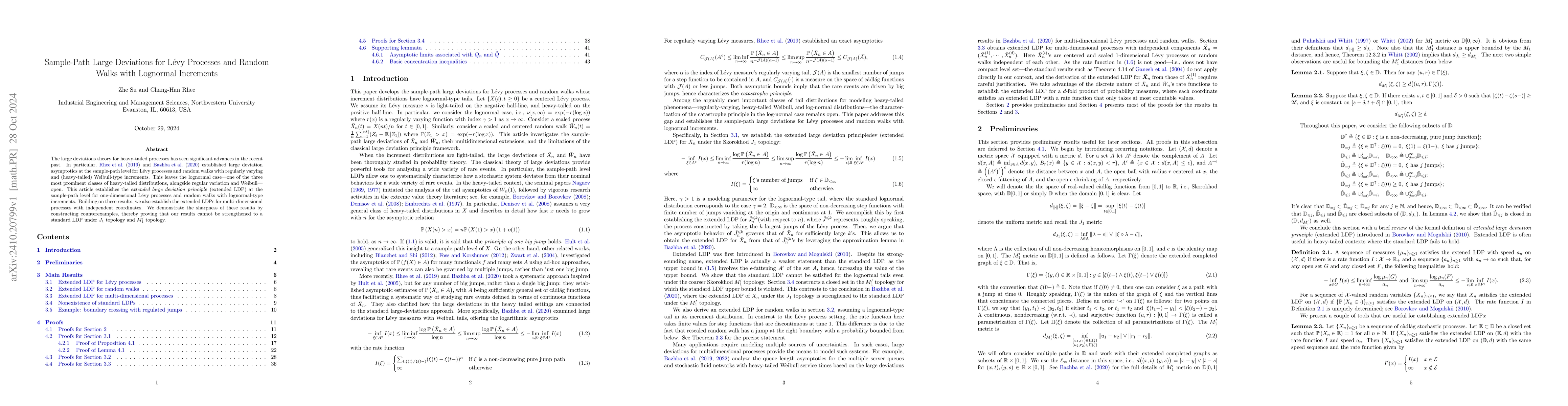 Thumbnail for Sample-Path Large Deviations for Lévy Processes and Random Walks with
  Lognormal Increments