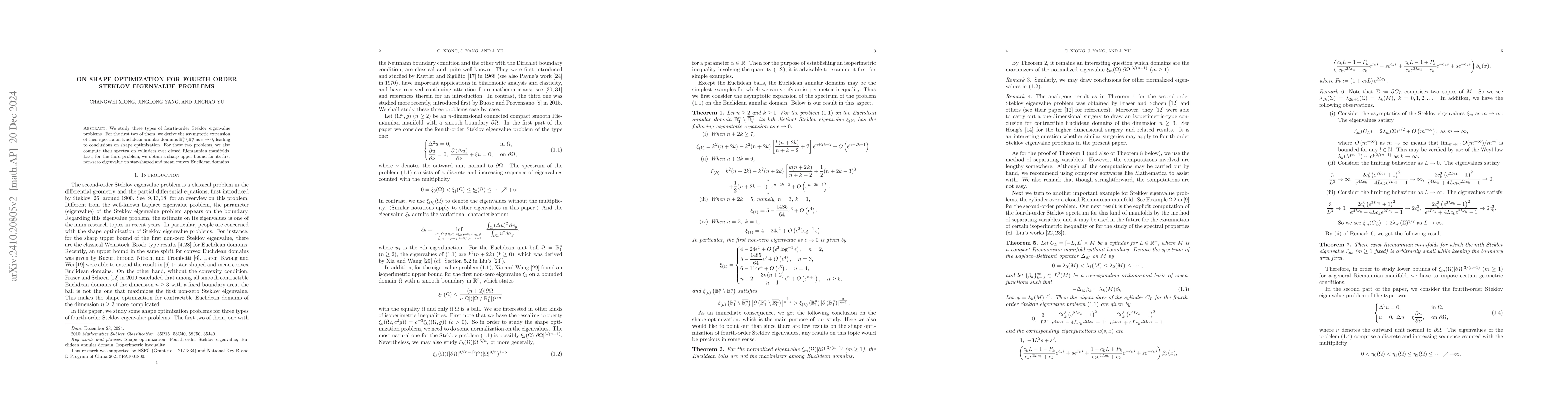 Thumbnail for On shape optimization for fourth order Steklov eigenvalue problems
