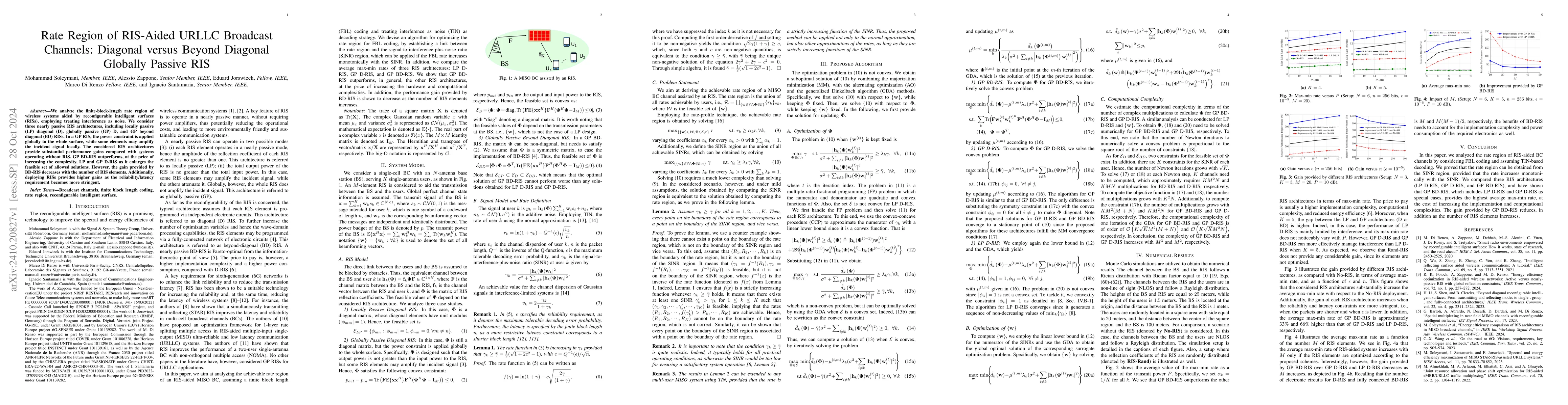 Thumbnail for Rate Region of RIS-Aided URLLC Broadcast Channels: Diagonal versus
  Beyond Diagonal Globally Passive RIS