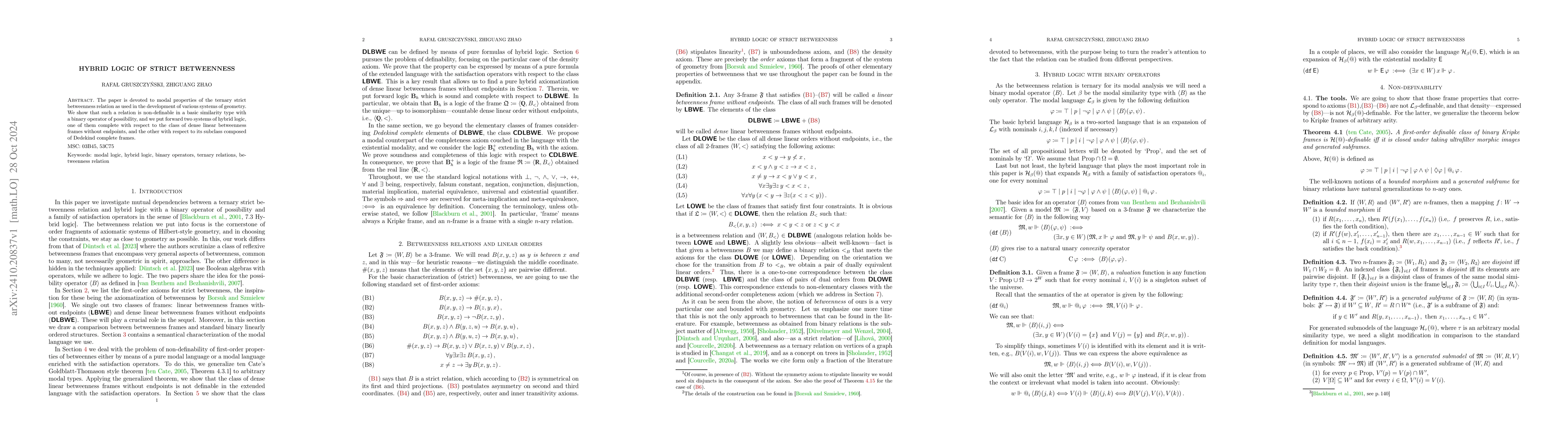 Thumbnail for Hybrid logic for strict betweenness