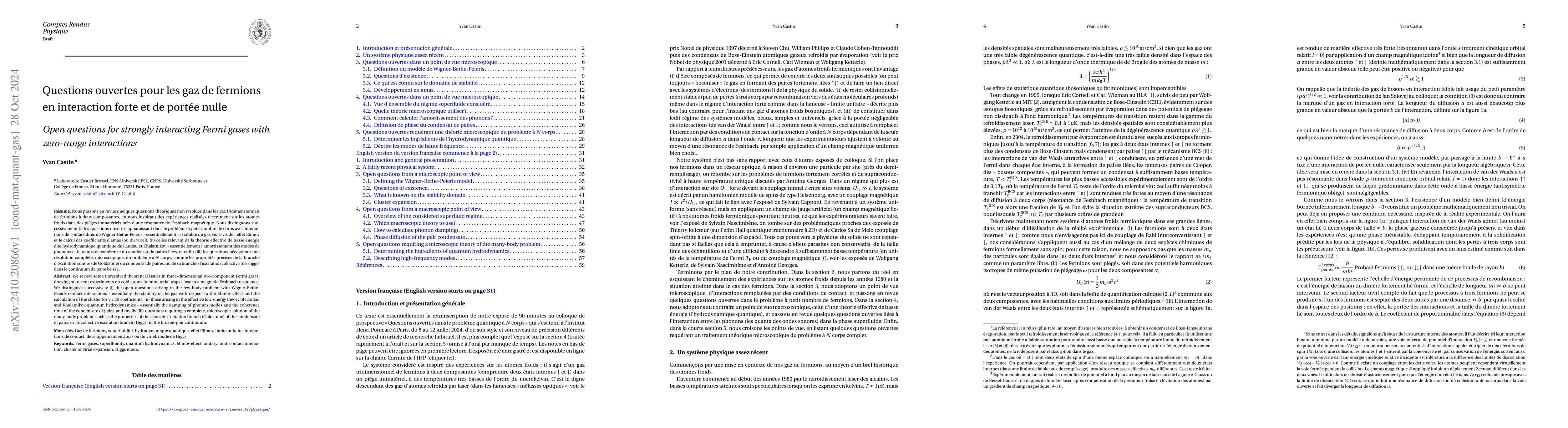 Thumbnail for Open questions for strongly interacting Fermi gases with zero-range
  interactions