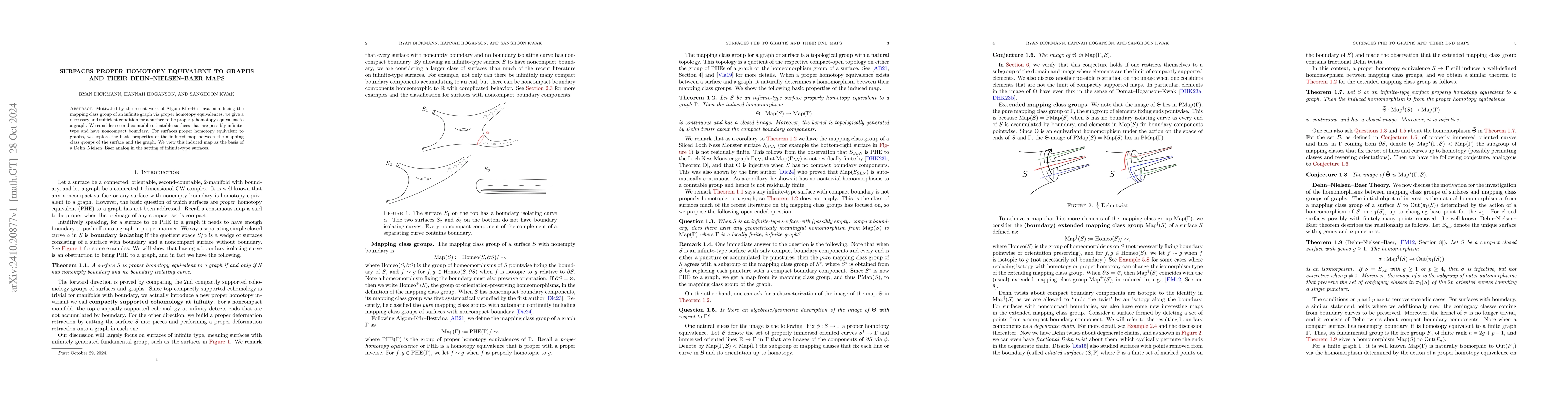 Thumbnail for Surfaces proper homotopy equivalent to graphs and their
  Dehn-Nielsen-Baer maps