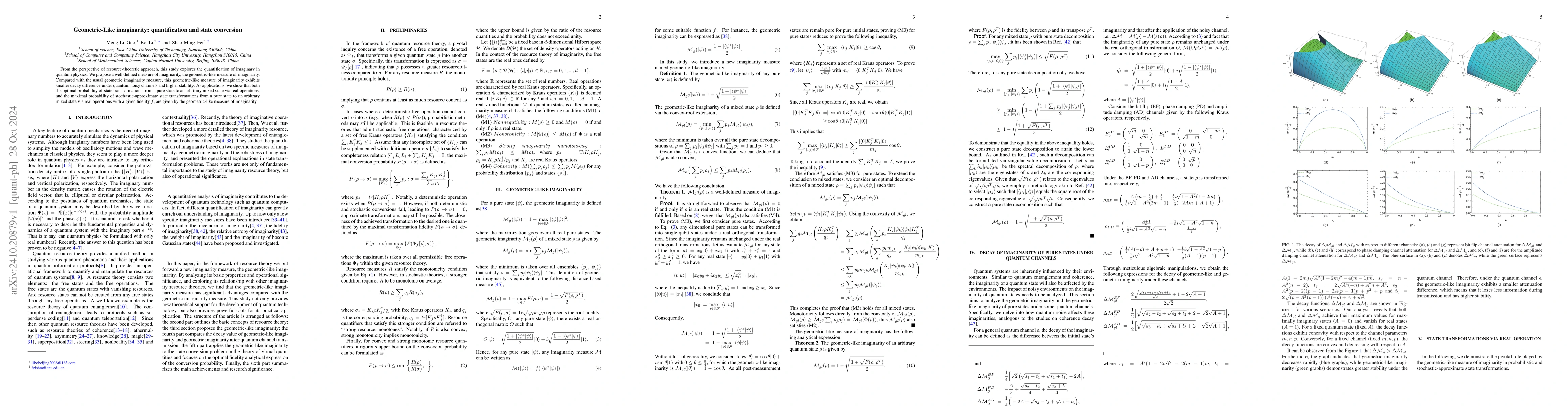 Thumbnail for Geometric-Like imaginarity: quantification and state conversion