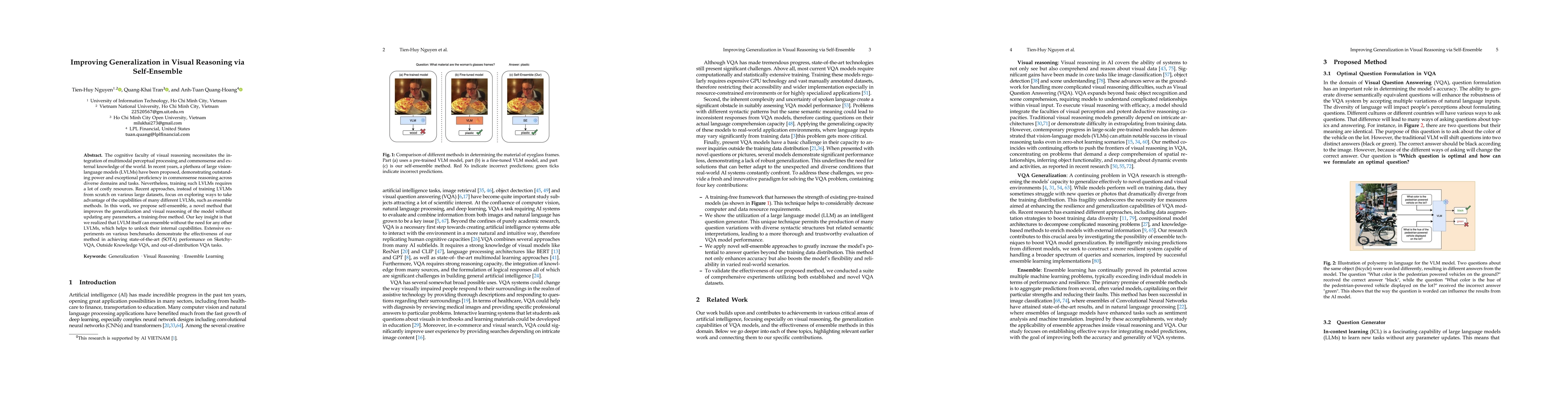 Thumbnail for Improving Generalization in Visual Reasoning via Self-Ensemble