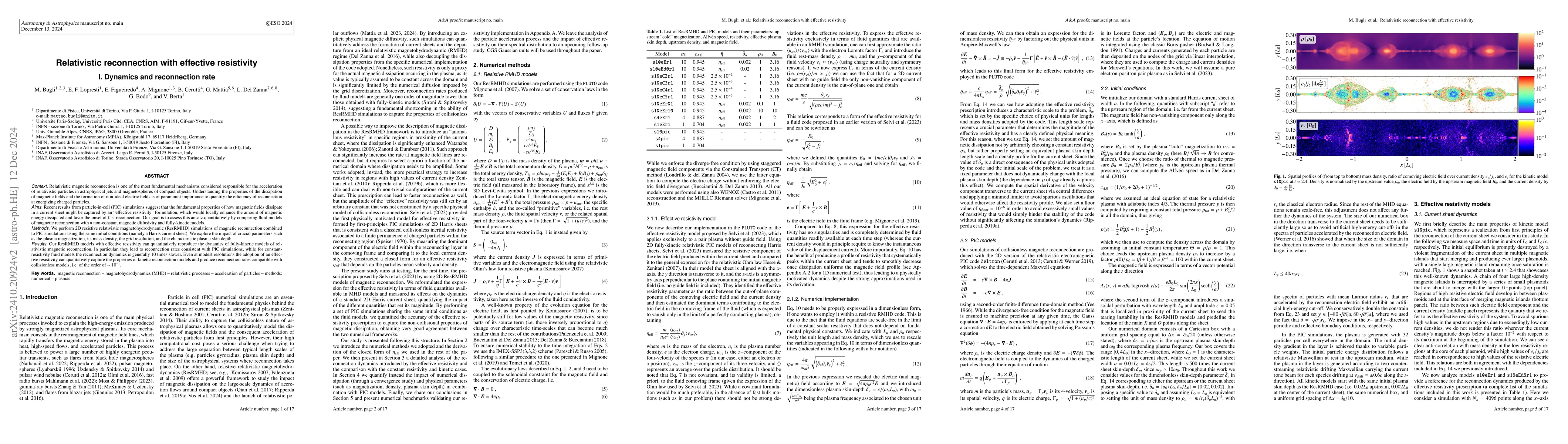 Thumbnail for Relativistic reconnection with effective resistivity: I. Dynamics and
  reconnection rate
