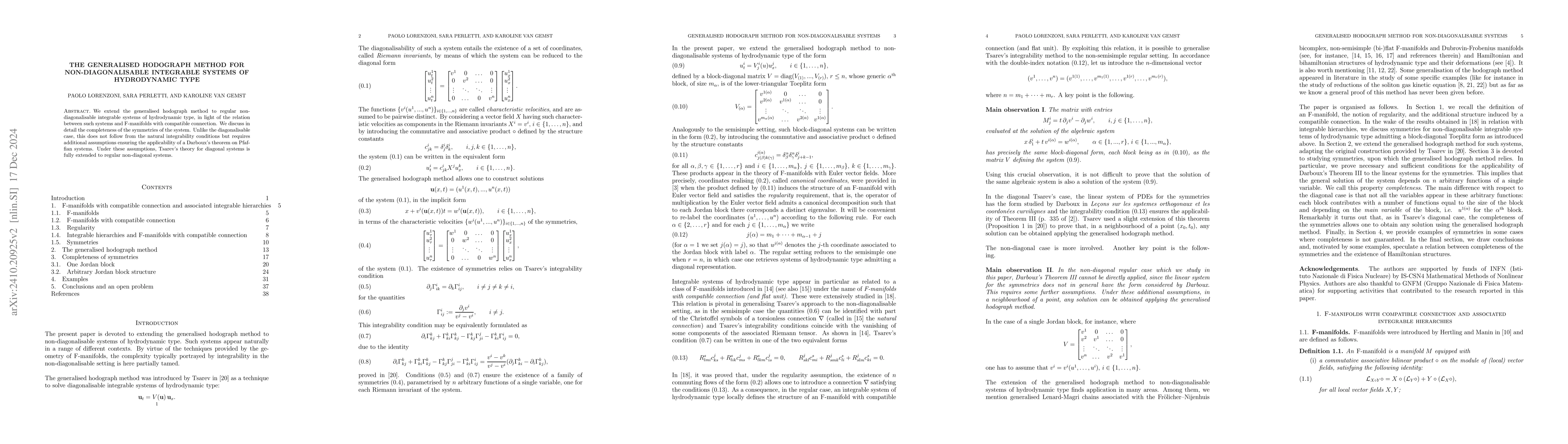 Thumbnail for The generalised hodograph method for non-diagonalisable integrable
  systems of hydrodynamic type