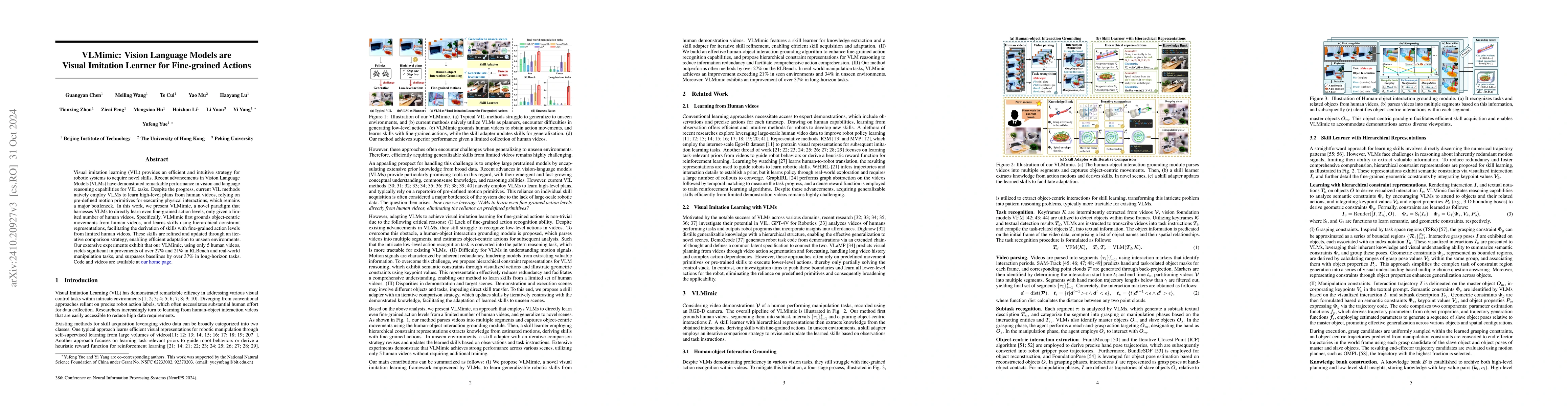 Thumbnail for VLMimic: Vision Language Models are Visual Imitation Learner for
  Fine-grained Actions