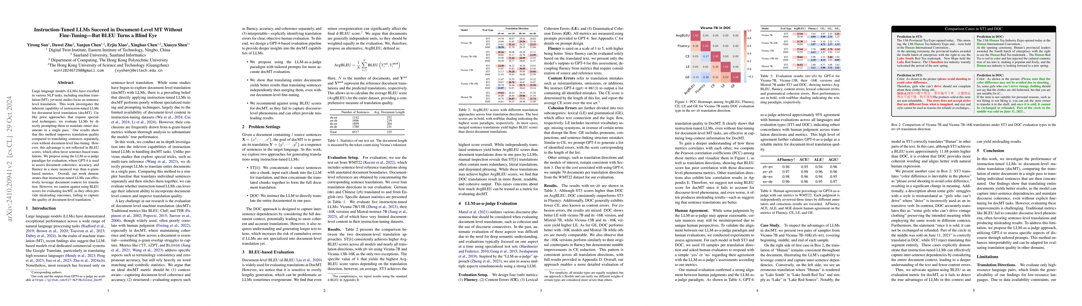 Thumbnail for Instruction-Tuned LLMs Succeed in Document-Level MT Without Fine-Tuning
  -- But BLEU Turns a Blind Eye