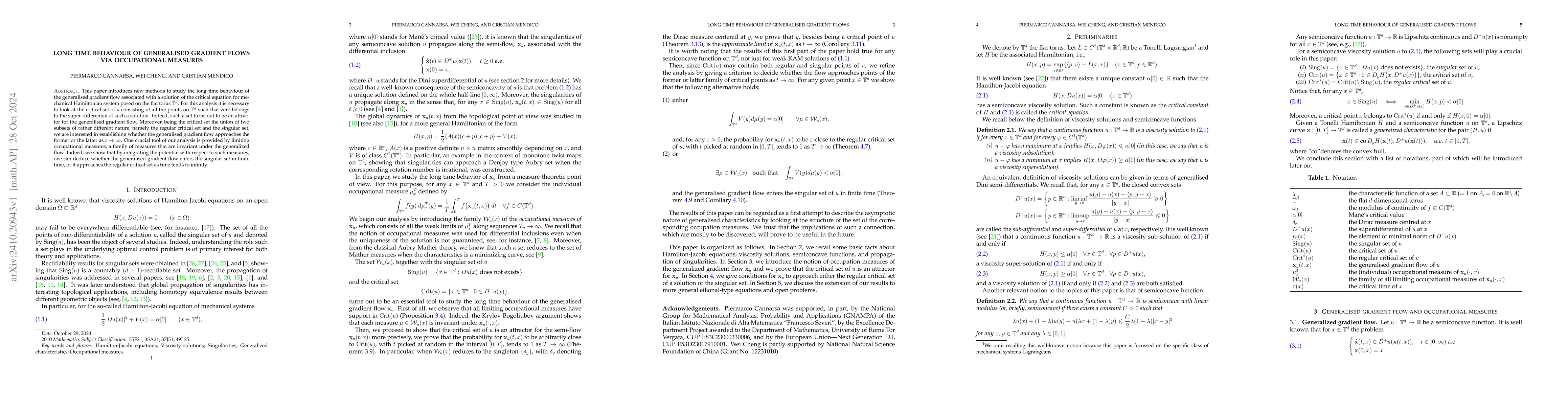Thumbnail for Long time behaviour of generalised gradient flows via occupational
  measures