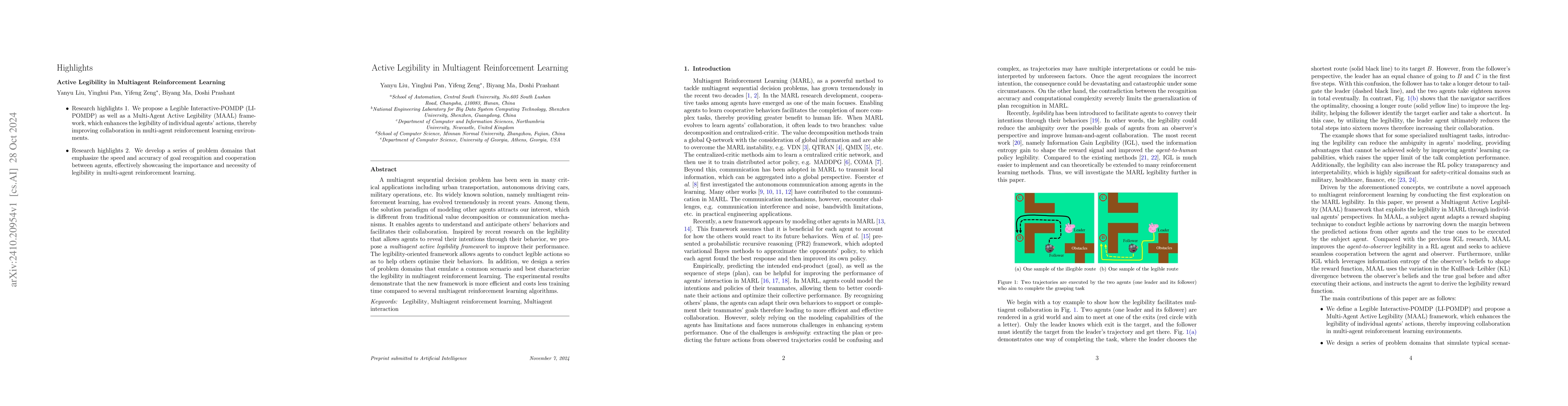 Thumbnail for Active Legibility in Multiagent Reinforcement Learning