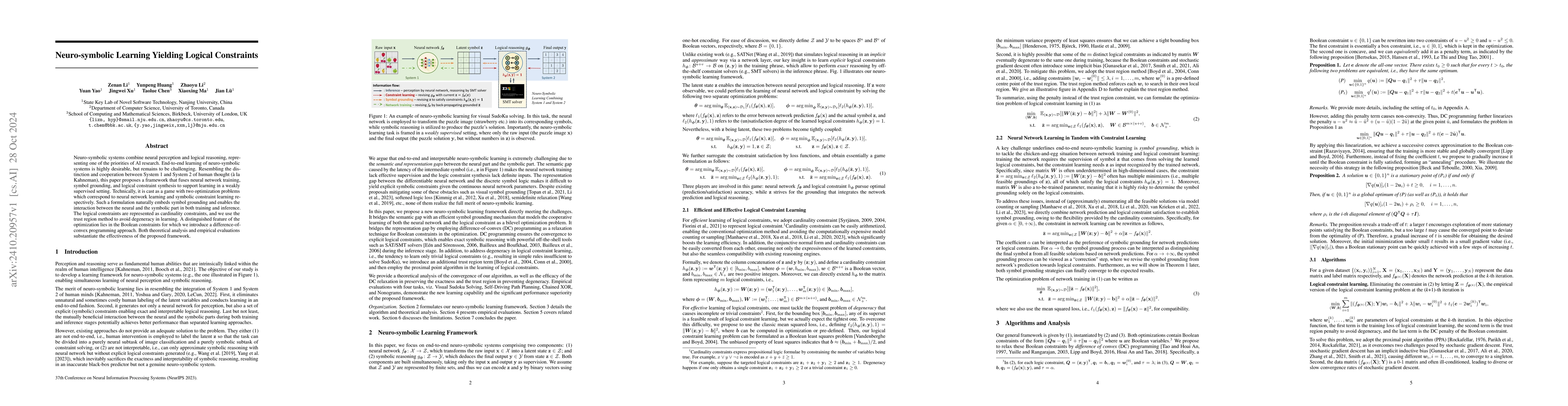 Thumbnail for Neuro-symbolic Learning Yielding Logical Constraints