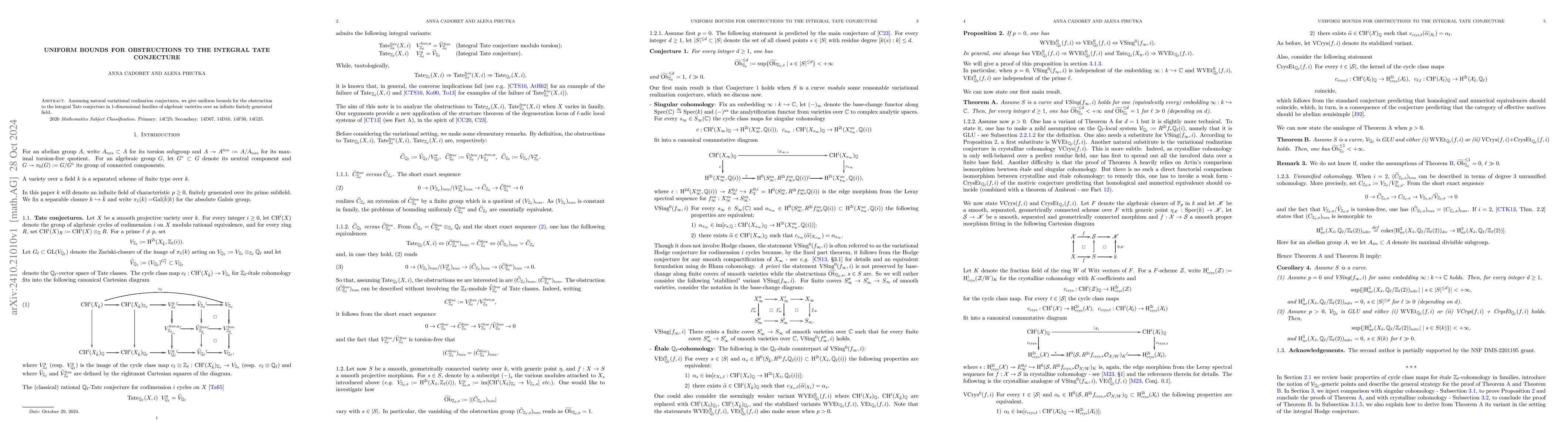 Thumbnail for Uniform bounds for obstructions to the integral Tate conjecture