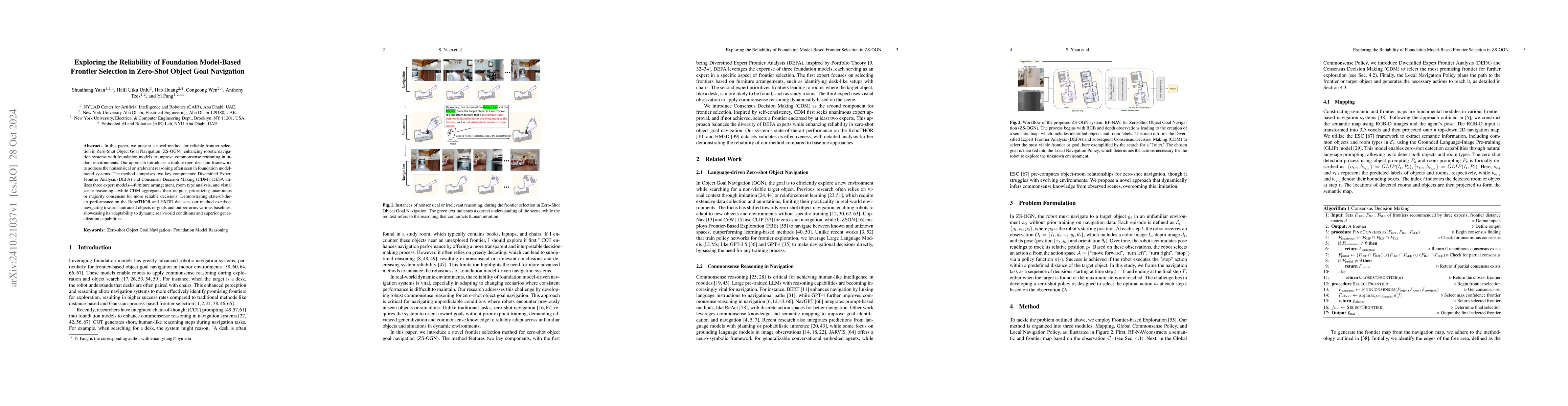 Thumbnail for Exploring the Reliability of Foundation Model-Based Frontier Selection
  in Zero-Shot Object Goal Navigation