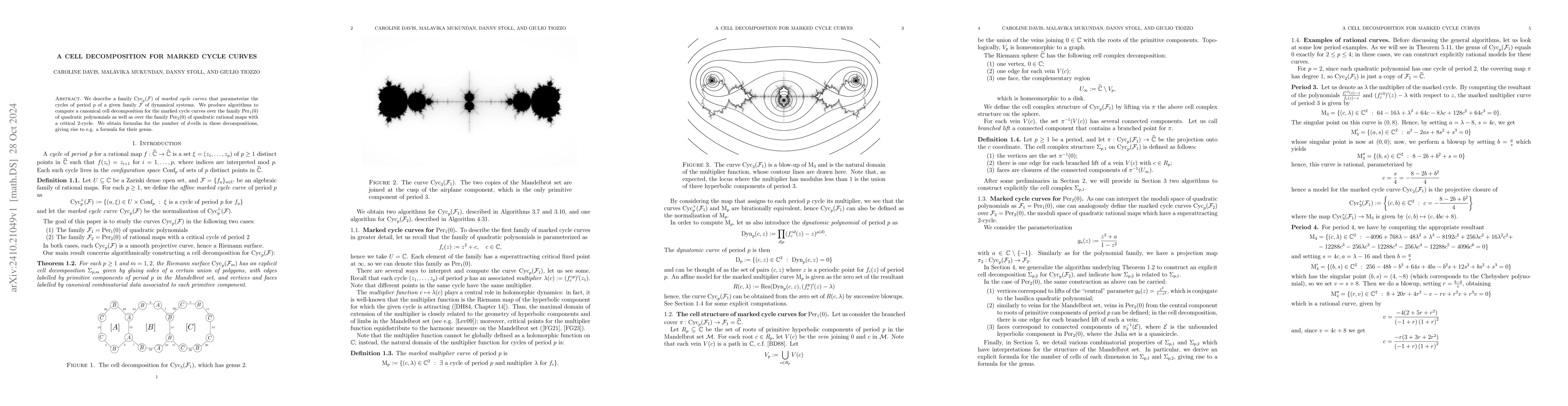 Thumbnail for A cell decomposition for marked cycle curves