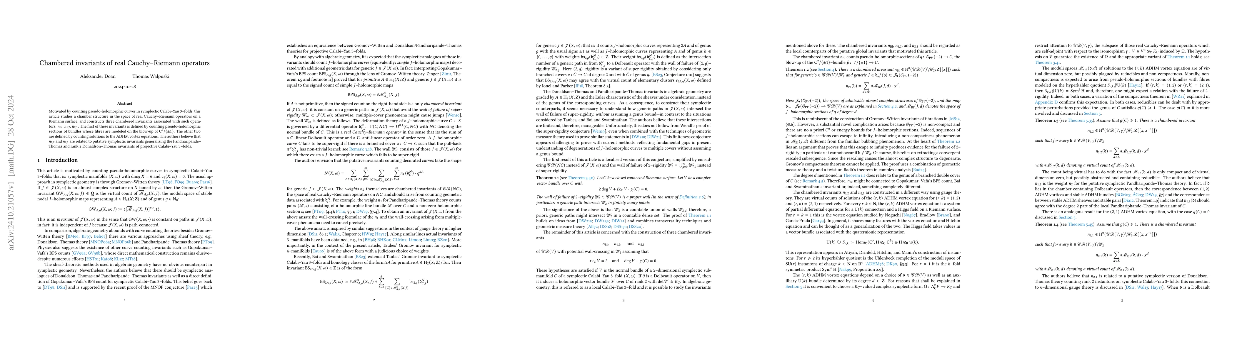 Thumbnail for Chambered invariants of real Cauchy-Riemann operators