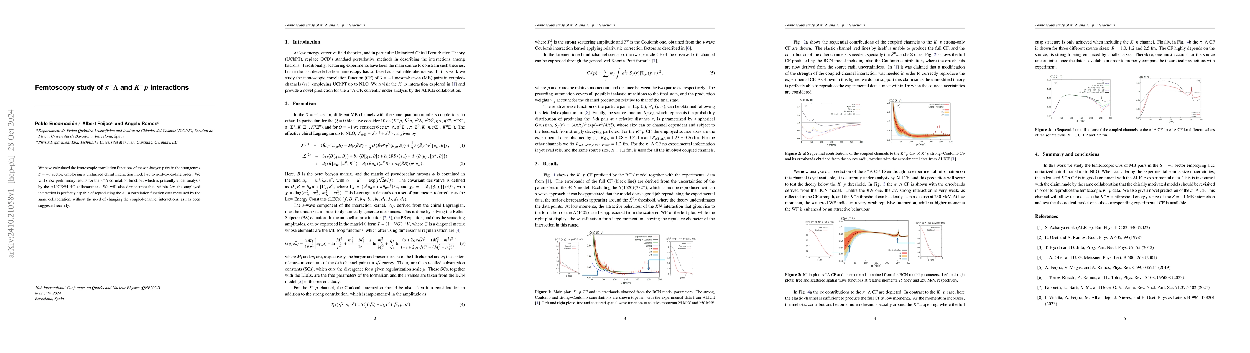 Thumbnail for Femtoscopy study of $π^-Λ$ and $K^-p$ interactions