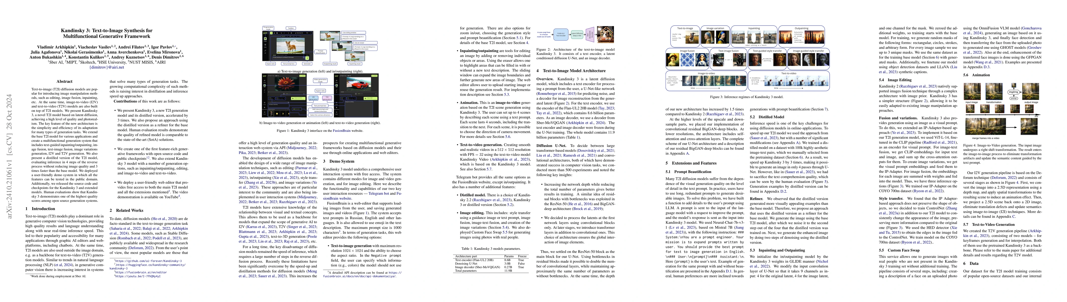Thumbnail for Kandinsky 3: Text-to-Image Synthesis for Multifunctional Generative
  Framework