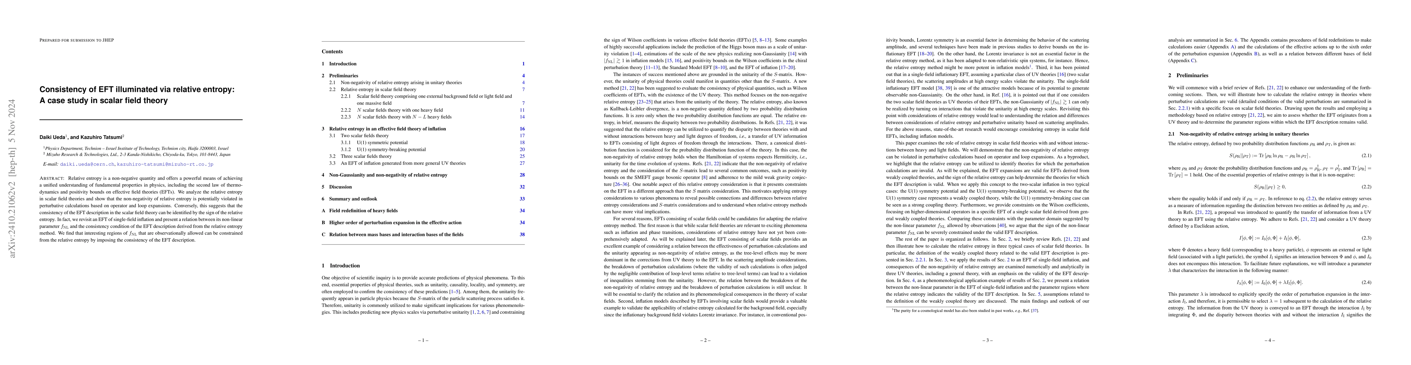 Thumbnail for Consistency of EFT illuminated via relative entropy: A case study in
  scalar field theory