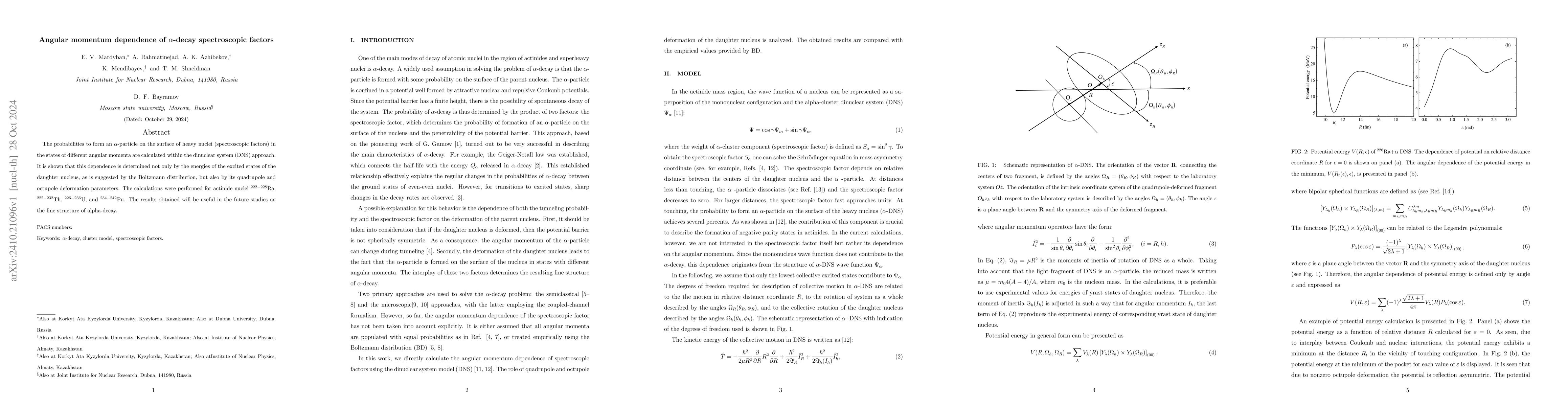 Thumbnail for Angular momentum dependence of $α$-decay spectroscopic factors