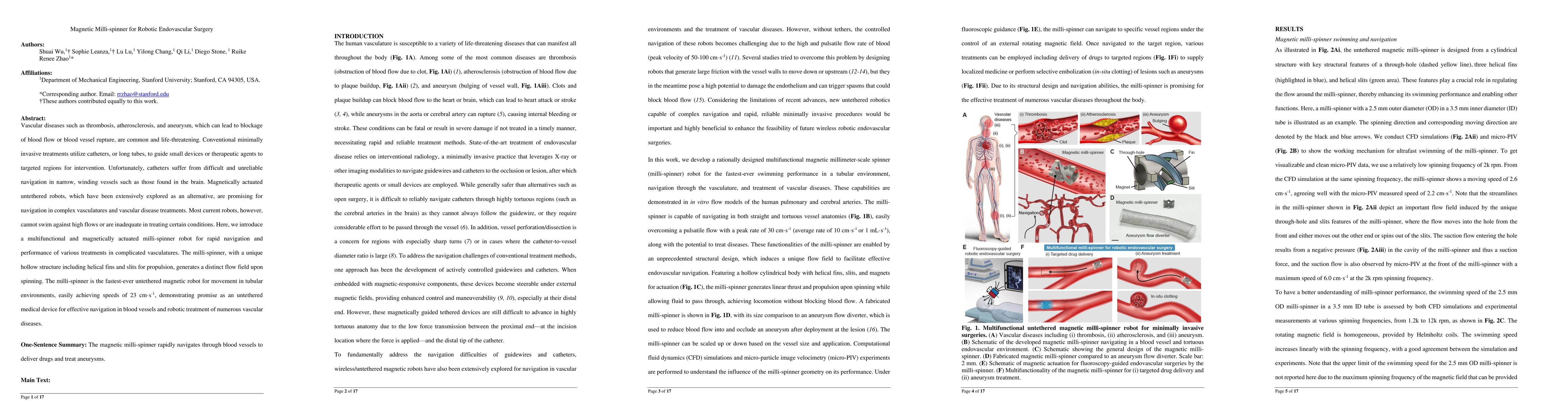 Thumbnail for Magnetic Milli-spinner for Robotic Endovascular Surgery