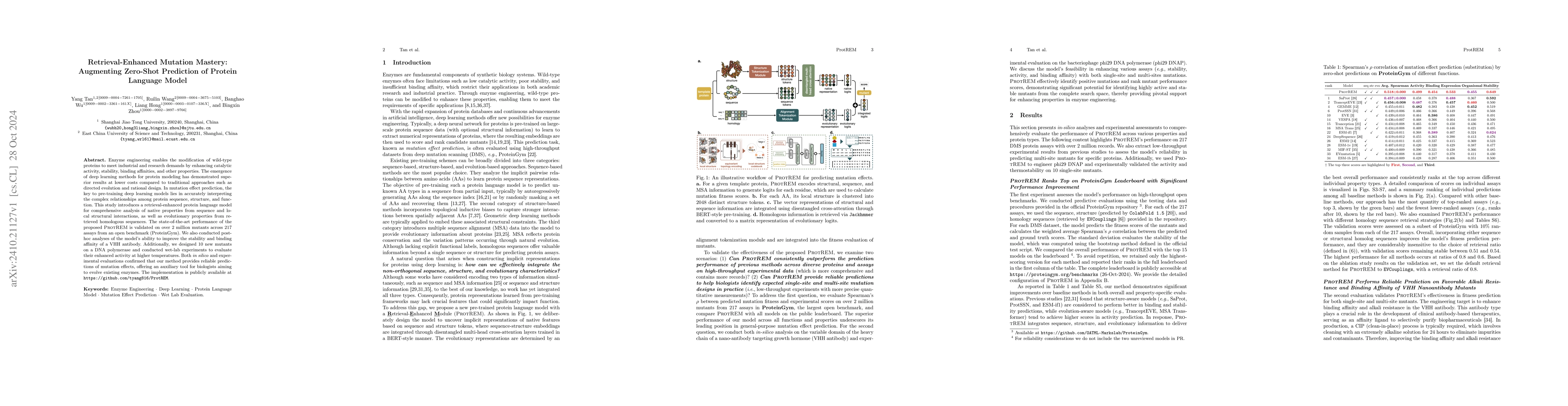 Thumbnail for Retrieval-Enhanced Mutation Mastery: Augmenting Zero-Shot Prediction of
  Protein Language Model