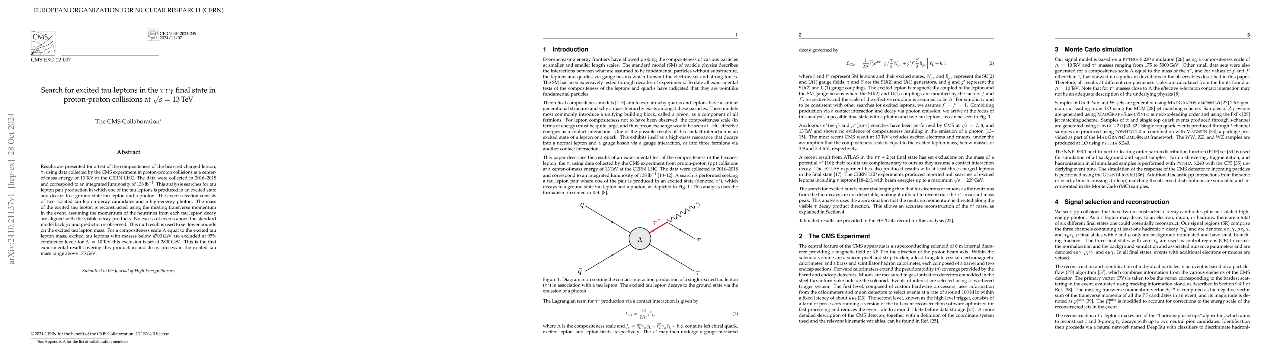Thumbnail for Search for excited tau leptons in the $ττγ$ final state in
  proton-proton collisions at $\sqrt{s}$ = 13 TeV