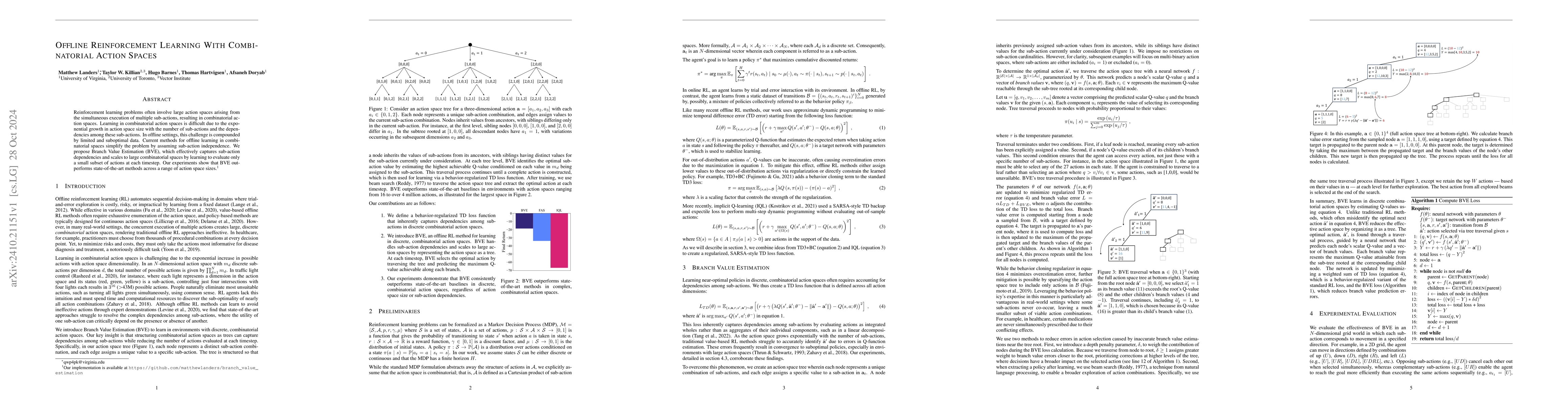 Thumbnail for Offline Reinforcement Learning With Combinatorial Action Spaces