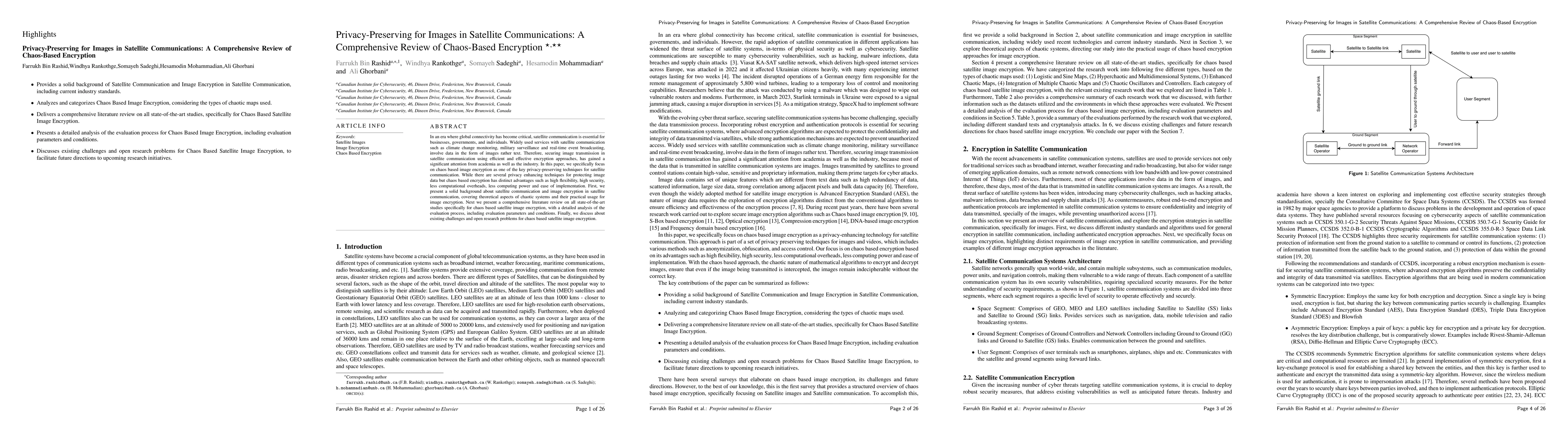 Thumbnail for Privacy-Preserving for Images in Satellite Communications: A
  Comprehensive Review of Chaos-Based Encryption