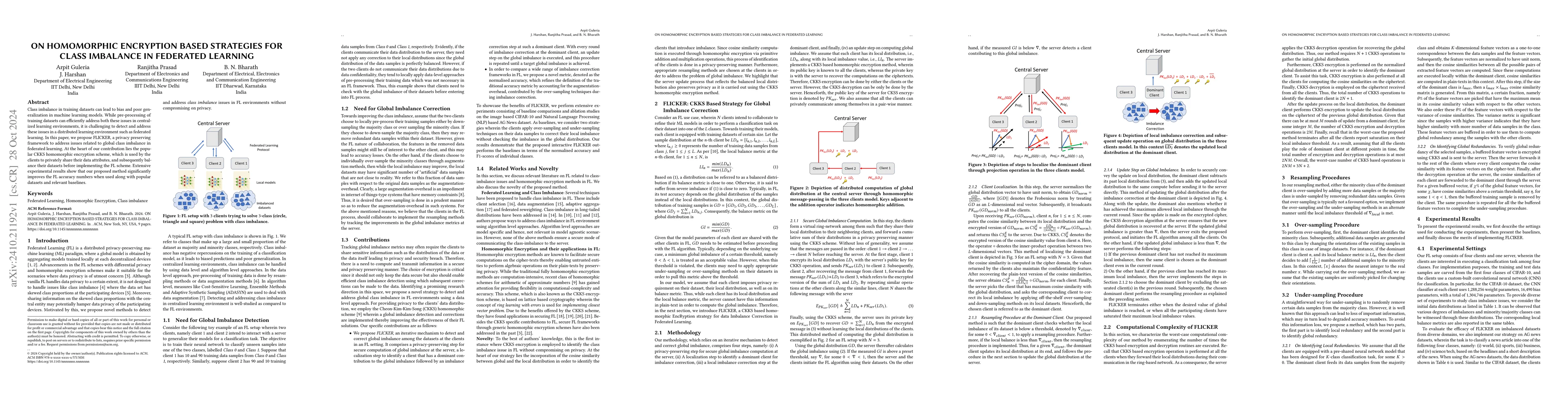 Thumbnail for On Homomorphic Encryption Based Strategies for Class Imbalance in
  Federated Learning