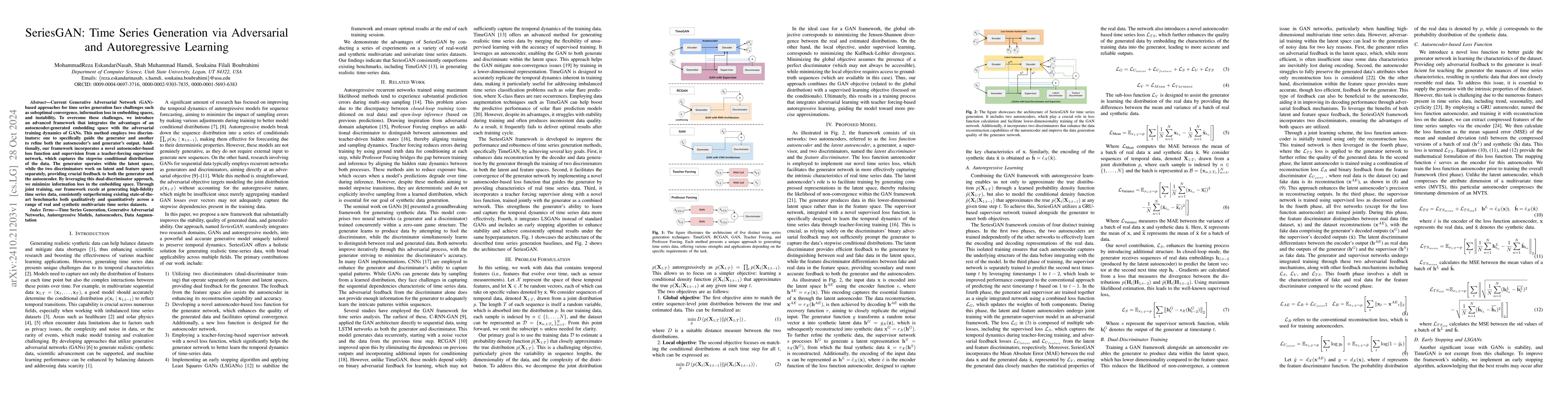 Thumbnail for SeriesGAN: Time Series Generation via Adversarial and Autoregressive
  Learning