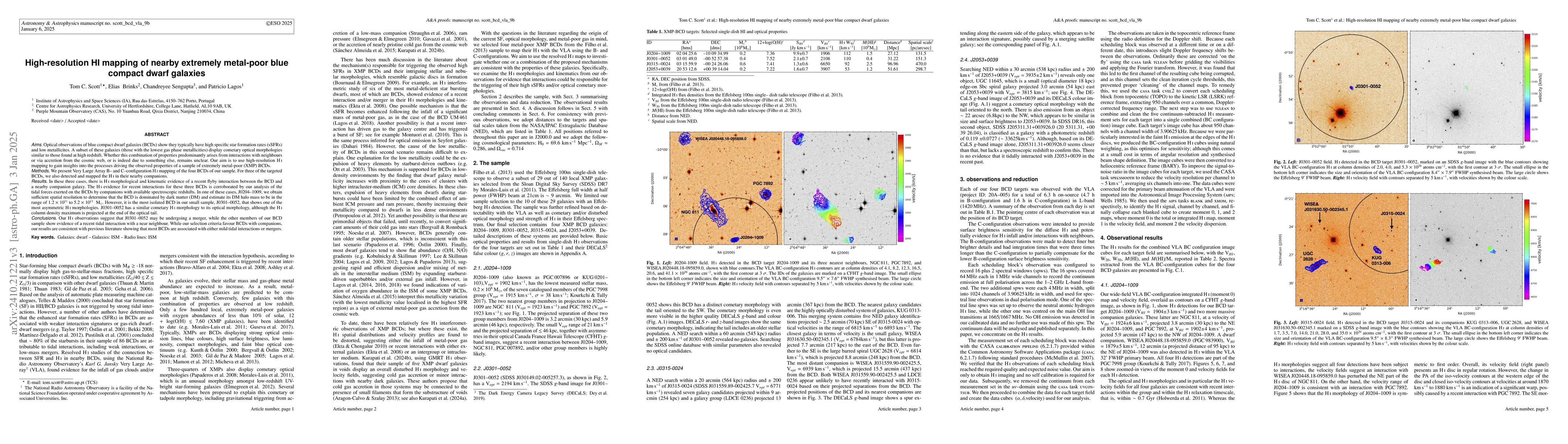 Thumbnail for High resolution HI mapping of nearby XMP BCD galaxies