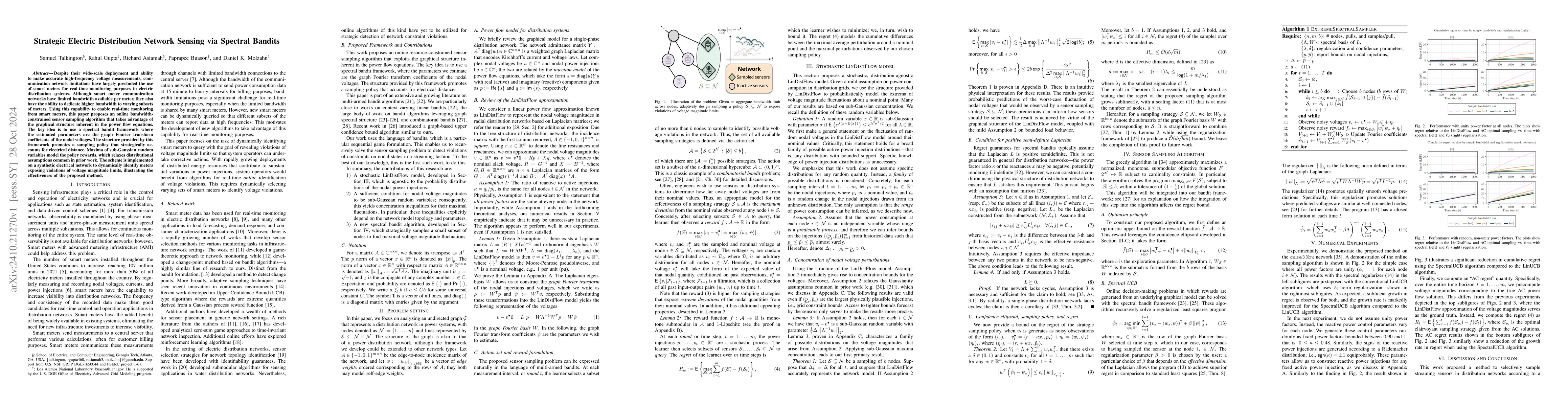 Thumbnail for Strategic Electric Distribution Network Sensing via Spectral Bandits