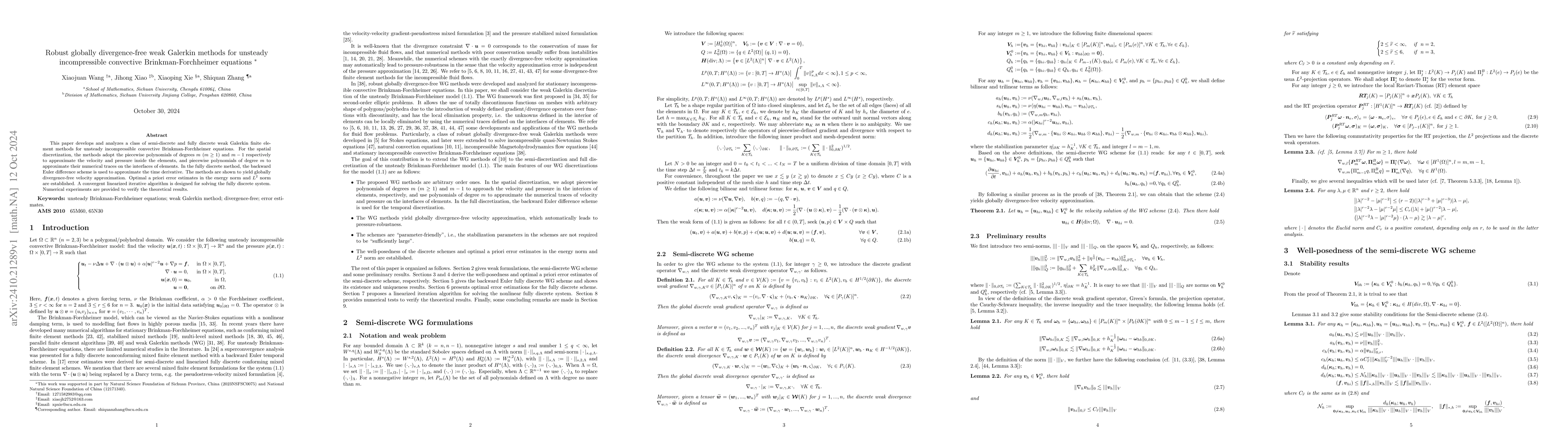 Thumbnail for Robust globally divergence-free weak Galerkin methods for unsteady
  incompressible convective Brinkman-Forchheimer equations