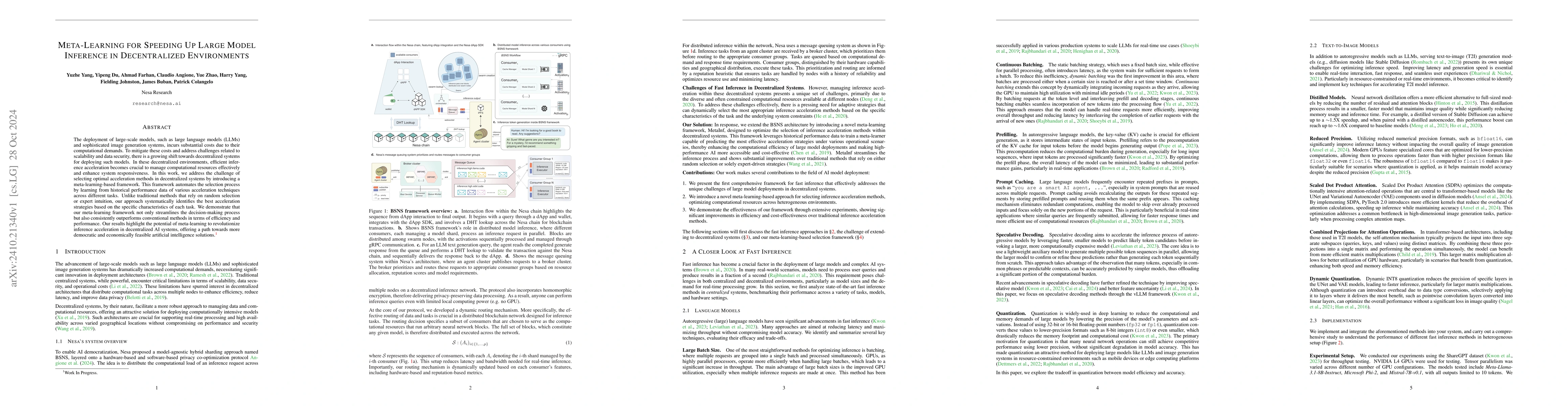 Thumbnail for Meta-Learning for Speeding Up Large Model Inference in Decentralized
  Environments