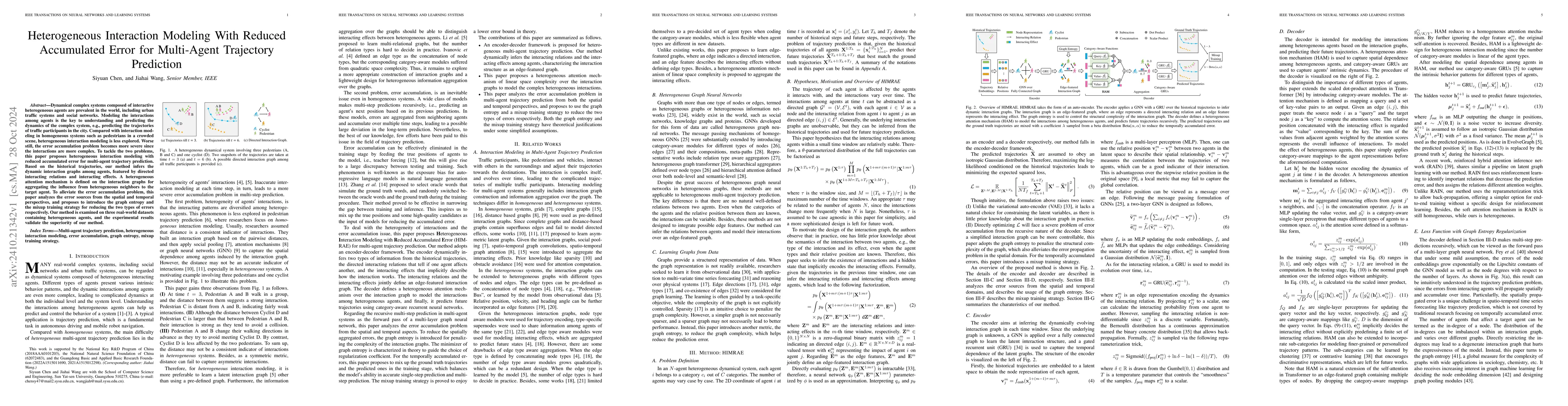 Thumbnail for Heterogeneous Interaction Modeling With Reduced Accumulated Error for
  Multi-Agent Trajectory Prediction