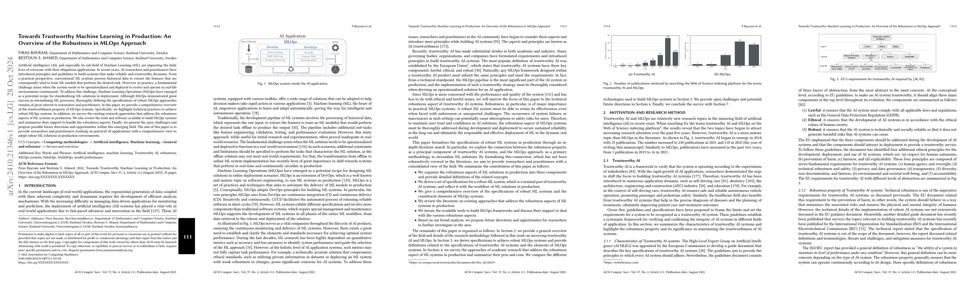 Thumbnail for Towards Trustworthy Machine Learning in Production: An Overview of the
  Robustness in MLOps Approach