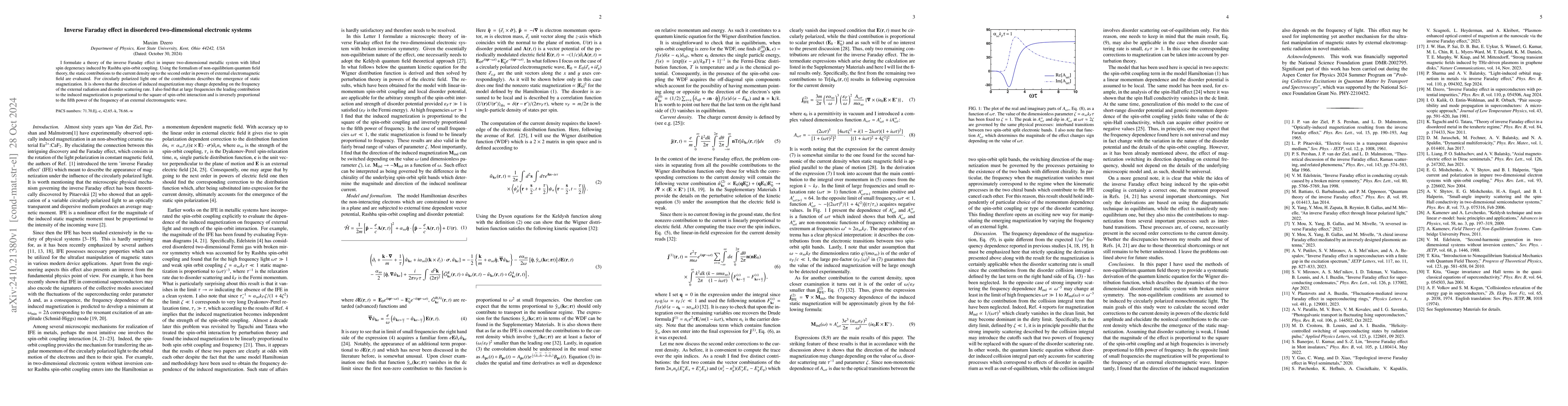 Thumbnail for Inverse Faraday effect in disordered two-dimensional electronic systems