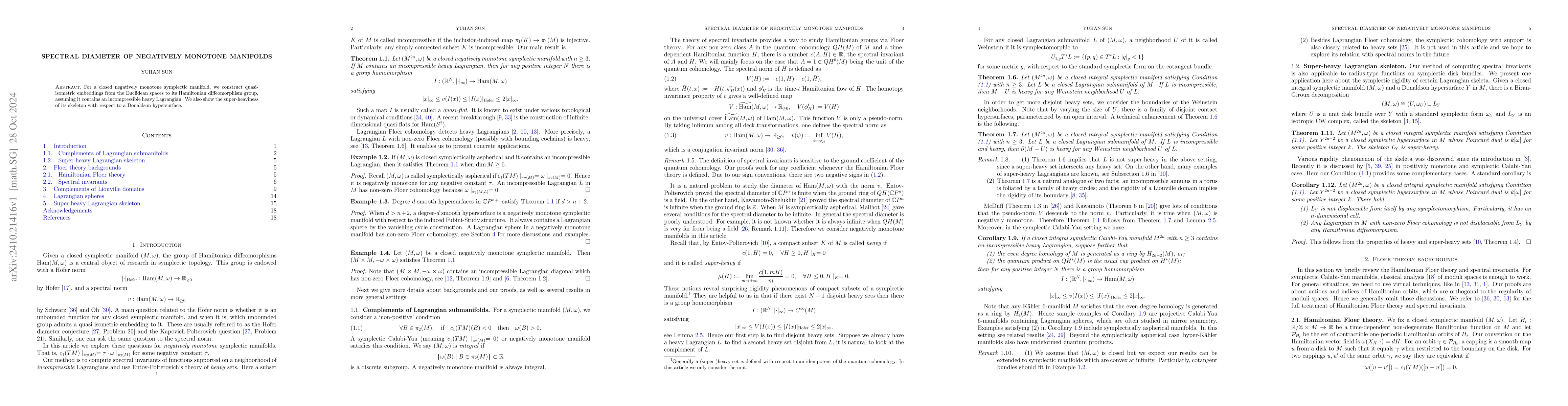 Thumbnail for Spectral diameter of negatively monotone manifolds