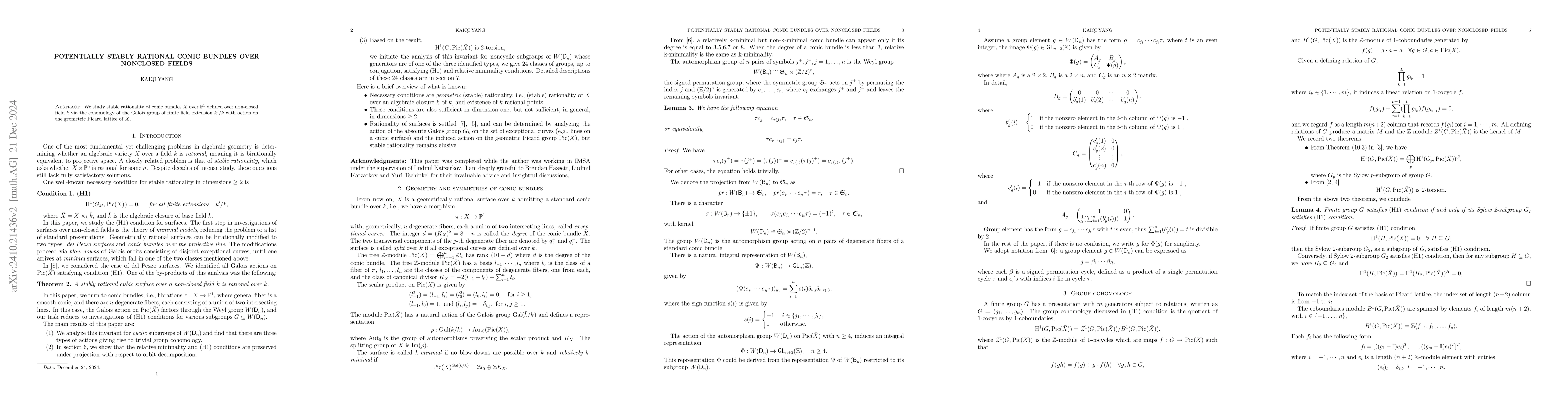 Thumbnail for Potentially stably rational conic bundles over nonclosed fields