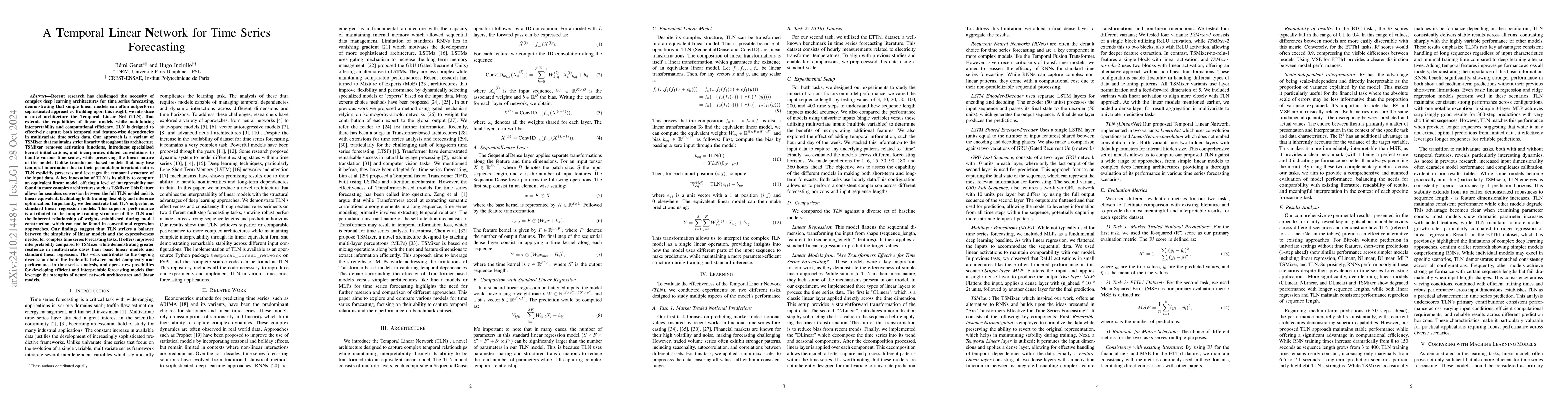 Thumbnail for A Temporal Linear Network for Time Series Forecasting