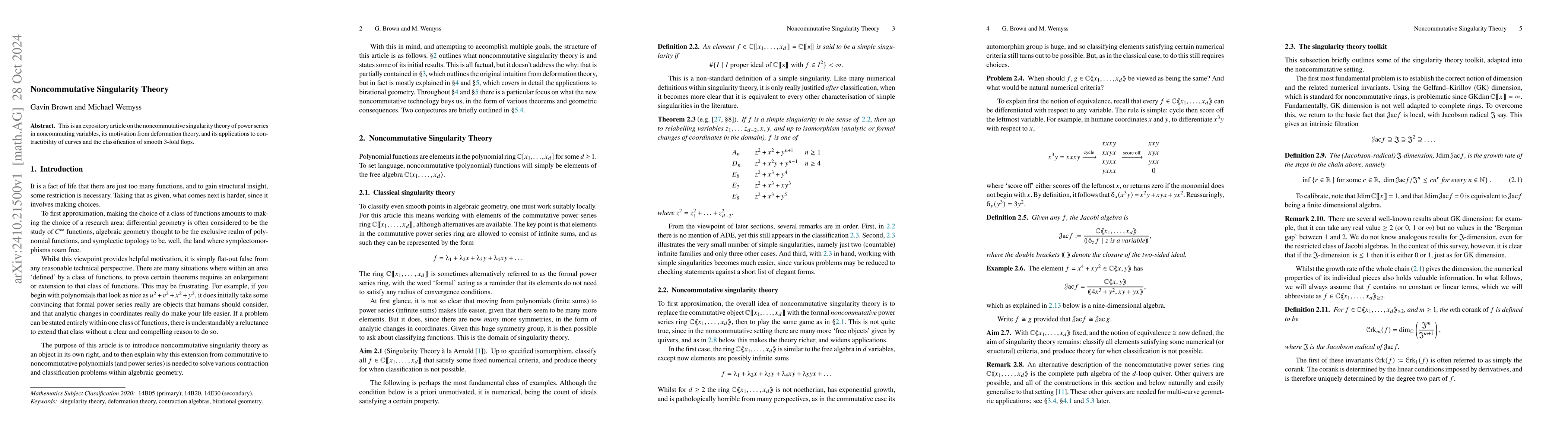 Thumbnail for Noncommutative Singularity Theory