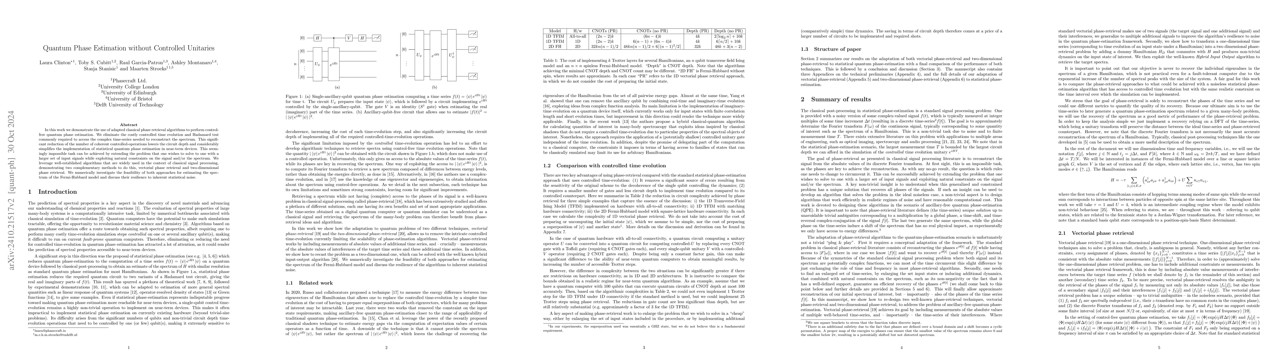 Thumbnail for Quantum Phase Estimation without Controlled Unitaries