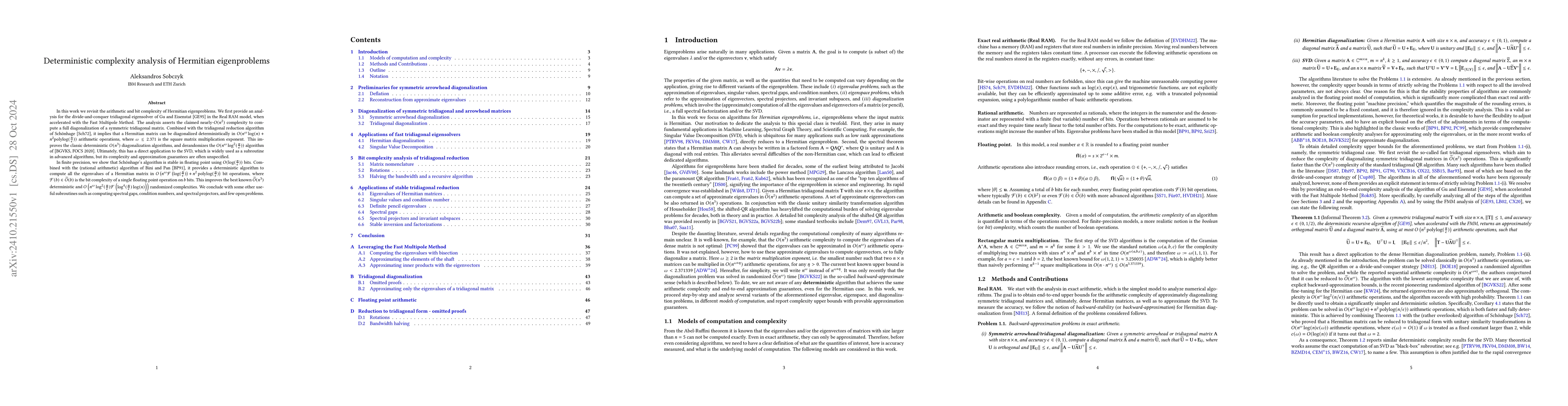 Thumbnail for Deterministic complexity analysis of Hermitian eigenproblems