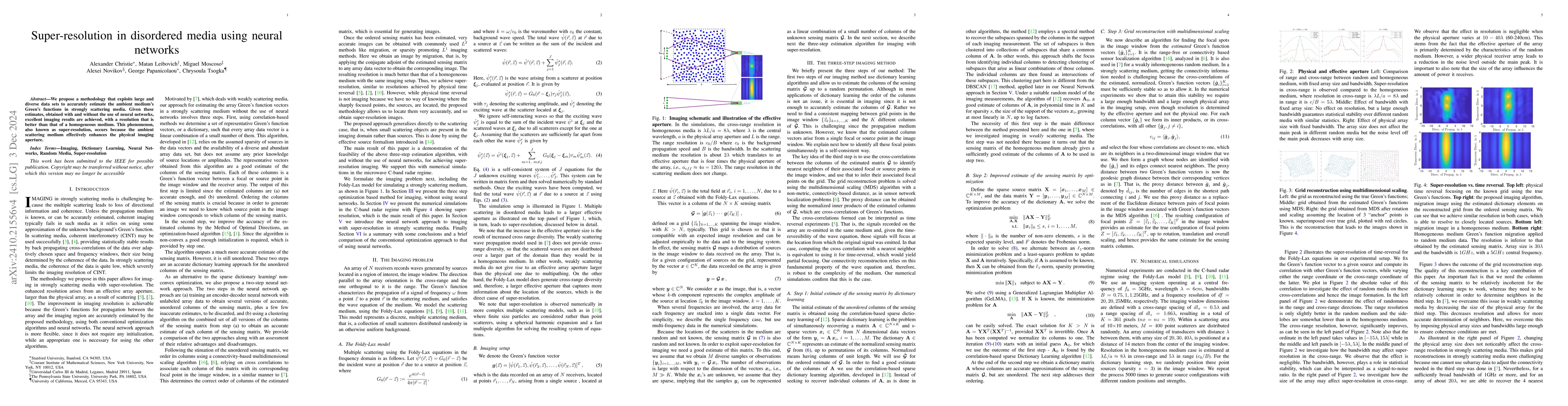 Thumbnail for Super-resolution in disordered media using neural networks