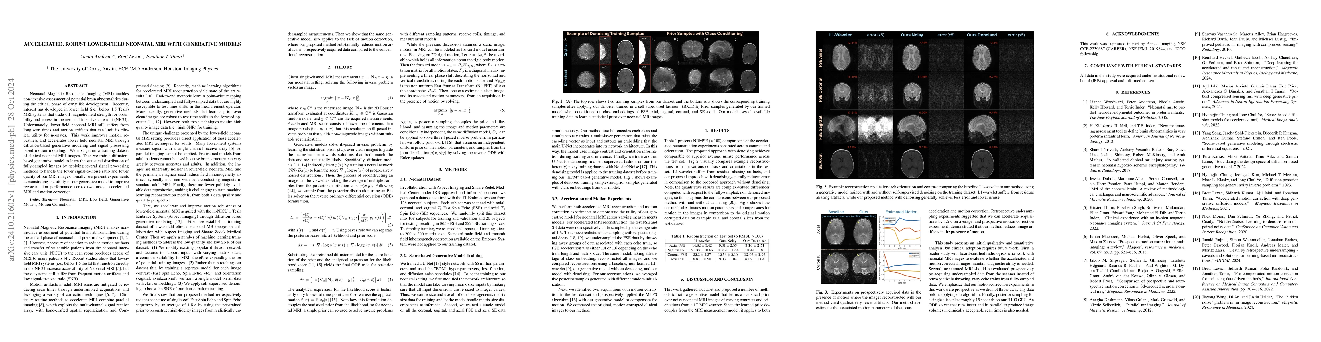 Thumbnail for Accelerated, Robust Lower-Field Neonatal MRI with Generative Models