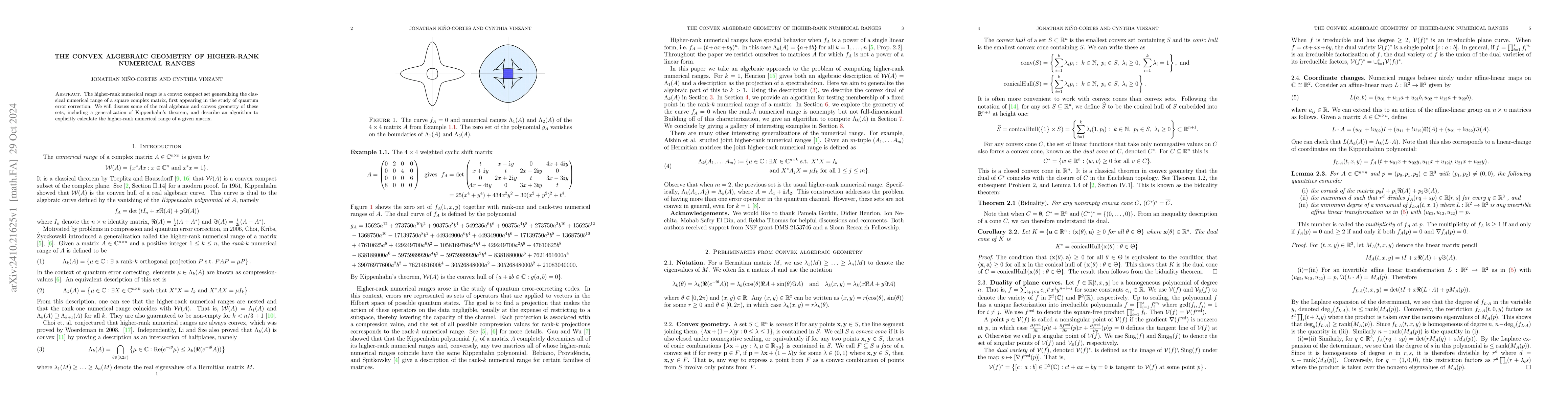 Thumbnail for The convex algebraic geometry of higher-rank numerical ranges
