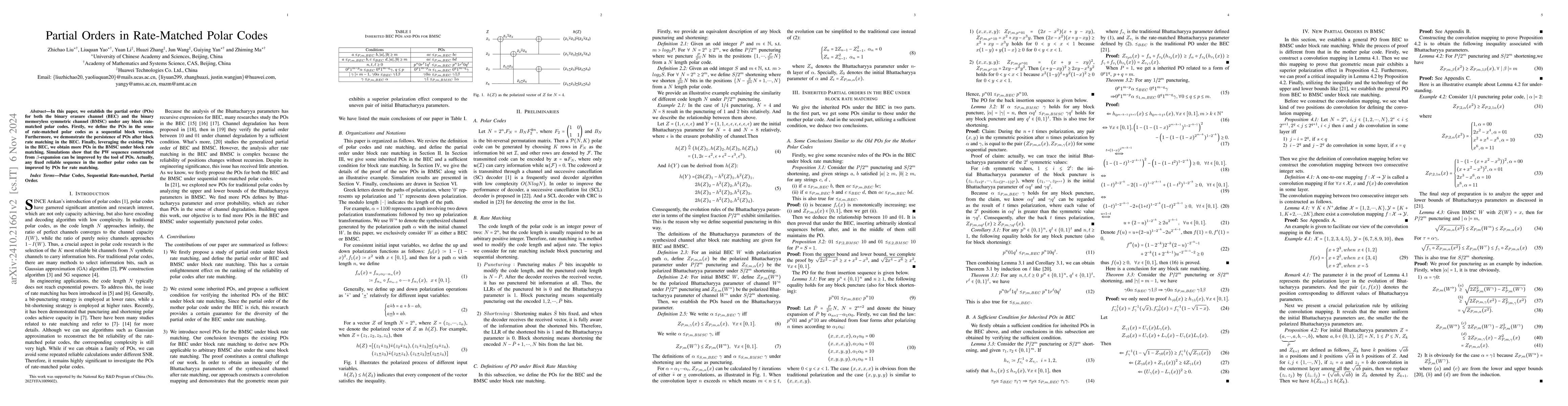 Thumbnail for Partial Orders in Rate-Matched Polar Codes